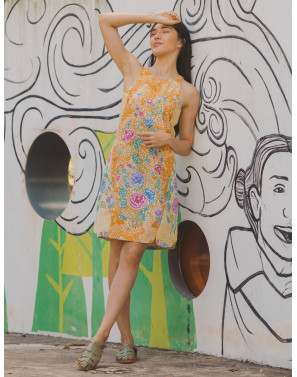 Aria Beaded Batik Dress