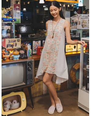 Mally Block Print Swing Dress