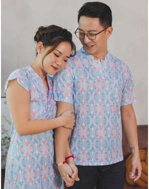 LanMin Batik Knit Polo