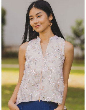 Estrella Beaded Trapeze Top
