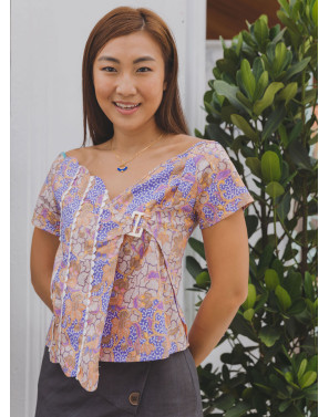 Belle Off-Shoulder Batik Tank