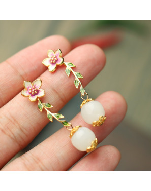 Hibiscus Drop Earrings